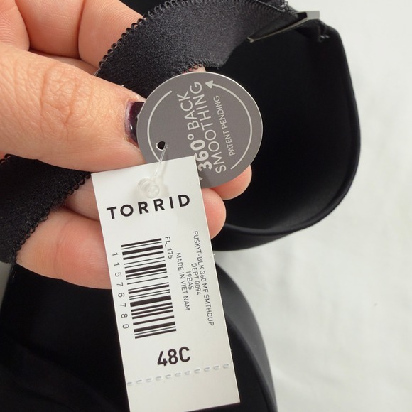 Torrid Curve NWT Black 360 Back Smoothing Bra 48C All Day Comfort - Picture 4 of 5